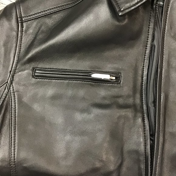 Boston Harbour | Men's Leather Jacket | Black - Picture 5 of 6